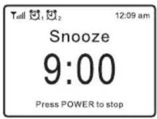 Artsound R9 - ARRÊTER L'ALARME/ACTIVER LA FONCTION SNOOZE - 1