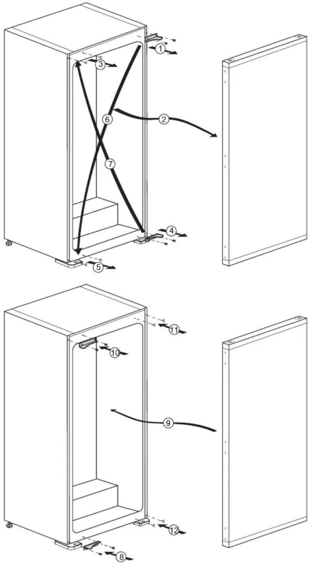 GRUNDIG GFNI22440N - Reversing the doors - 1