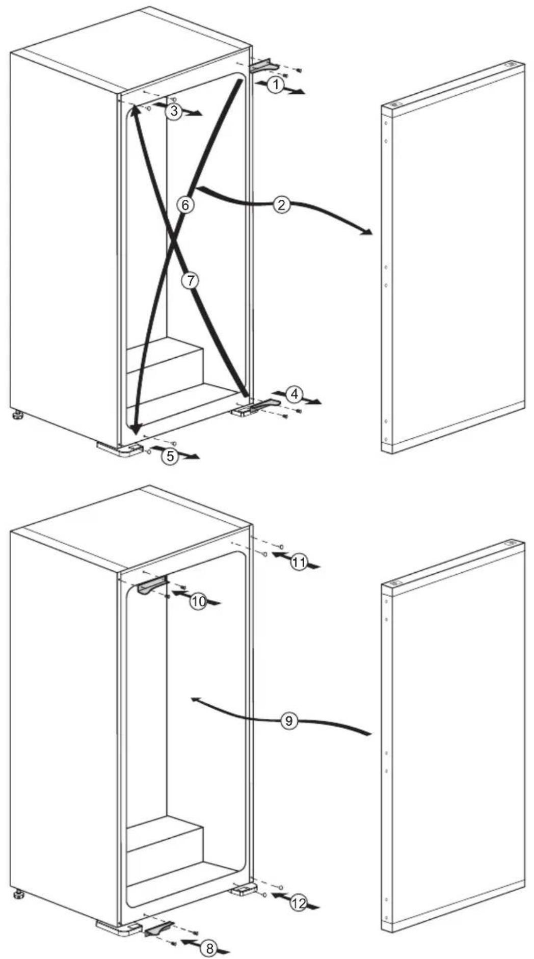 GRUNDIG GFNI22440N - Inversión de las puertas - 1
