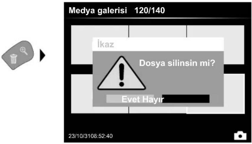 Laserliner VideoInspector 3DX - izleme modu: Kaydı silmek - 1