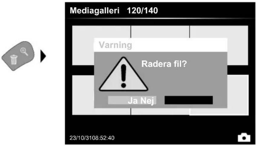 Laserliner VideoInspector 3DX - Återge-läge: Radera inspelning - 1