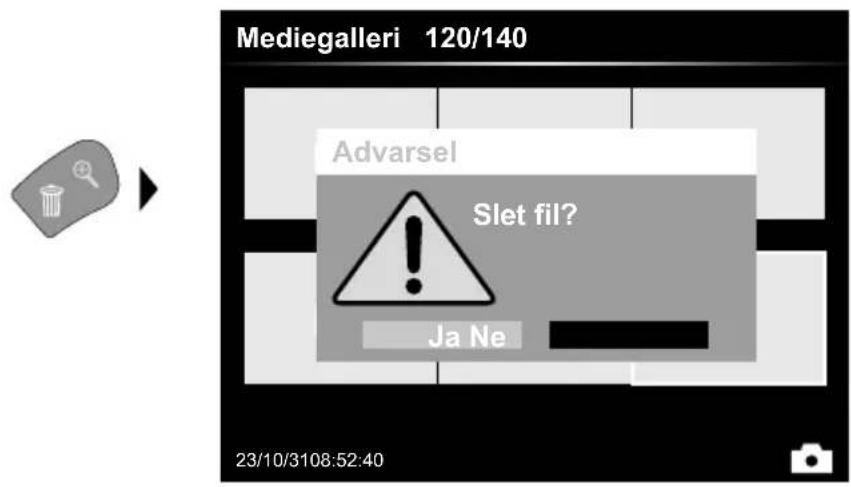 Laserliner VideoInspector 3DX - Gengivelsesmodus: Slet optagelse - 1