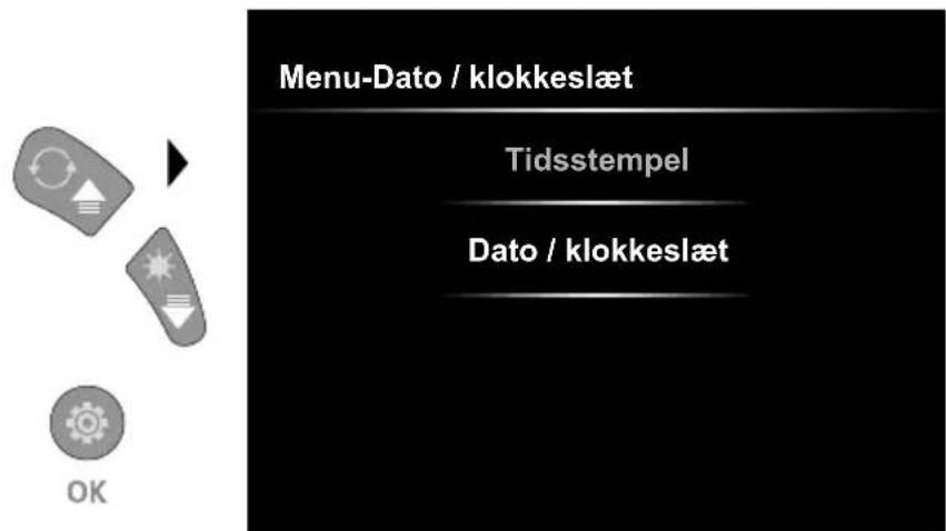 Laserliner VideoInspector 3DX - Indstillingsmodus: Dato / klokkeslæt - 1