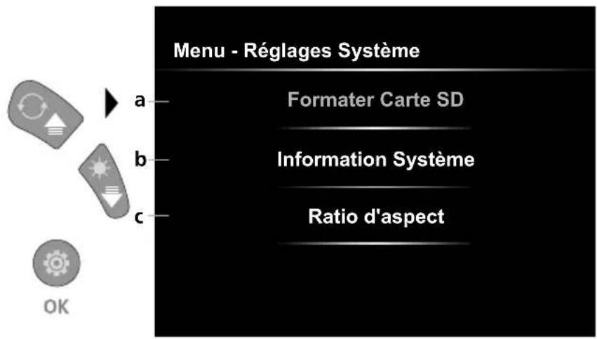 Laserliner VideoInspector 3DX - Mode de réglage: Réglages Système - 1