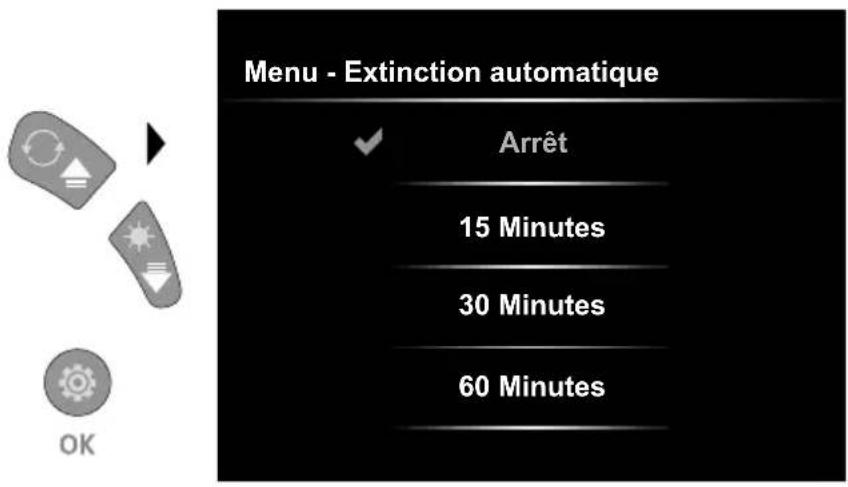 Laserliner VideoInspector 3DX - Einstellungsmodus: Extinction automatique - 1