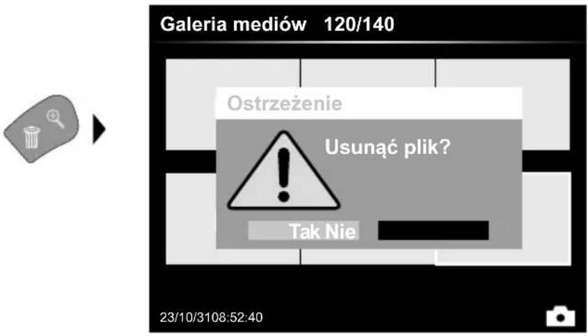Laserliner VideoInspector 3DX - Tryb odtwarzania: Usuń zarejestrowany obraz - 1