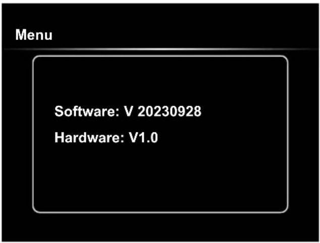 Laserliner VideoInspector 3DX - Indstillingsmodus: Systemoplysninger - 1