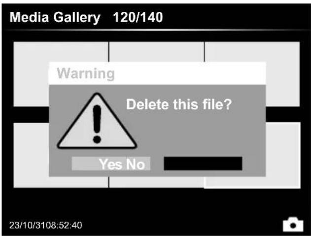 Laserliner VideoInspector 3DX - Playback mode: Delete recording - 2