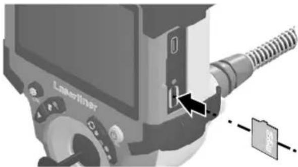 Laserliner VideoInspector 3DX - Indsæt mikro-SD-kort - 1