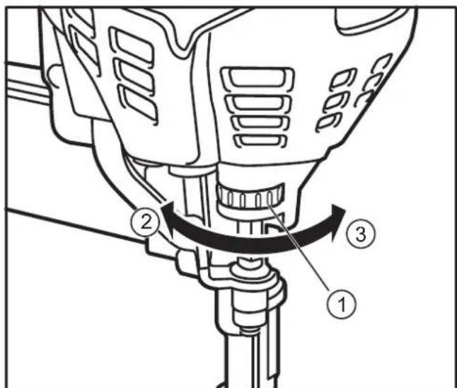 DEWALT DDF5120550 - Setting the fi ring depth: - 1