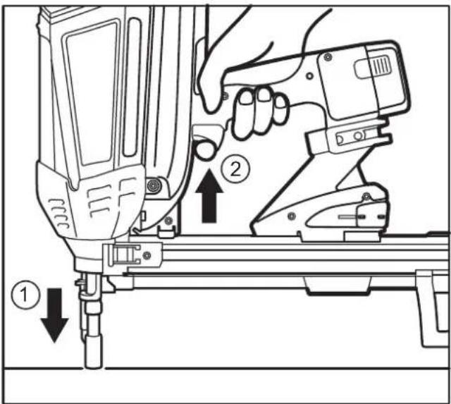 DEWALT DDF5120550 - Indstilling af affyringsdybde: - 2