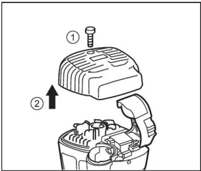 DEWALT DDF5120550 - Limpieza del fi ltro de aire - 1