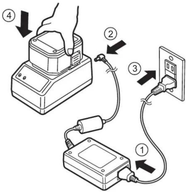 DEWALT DDF5120550 - Connecting the Charger: - 1