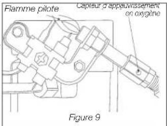 Flamme pilote Capireur d'appauwissement on oxygène Figure 9