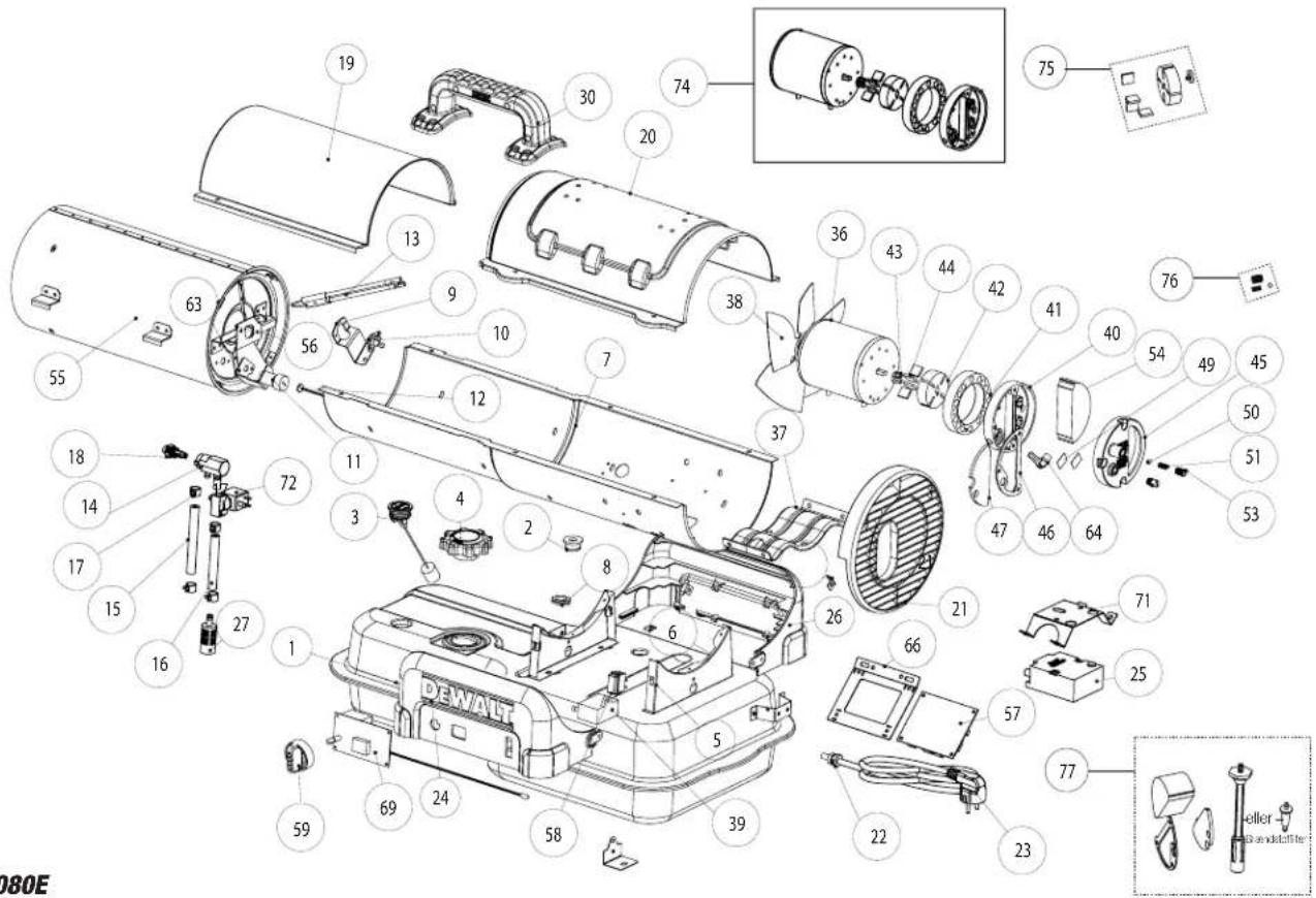 DEWALT DXKH125E - EFTERLAD ALDRIG VARMEAPPARATET UDEN OPSYN MENS DET K∅RER - 1