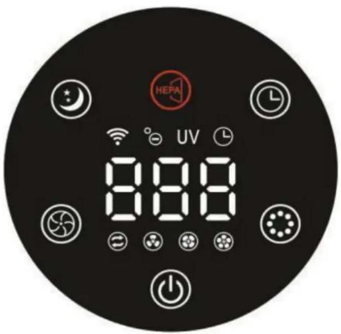 Clean Air Optima CA-503T Compact Smart - Bedieningspaneel / bedieningsinstructies - 1