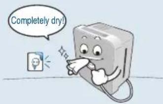 Clean Air Optima CA-803 - Use it after drying completely when water is put into the power supply part. - 2