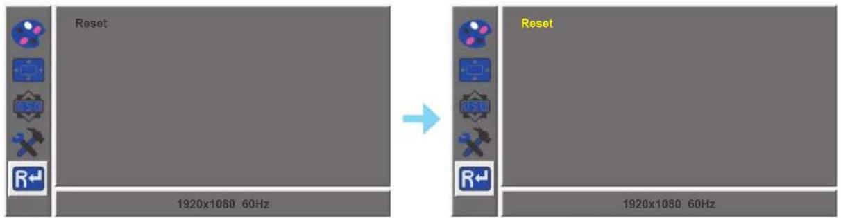 AG Neovo VA-3201 - Réinitialiser les réglages - 1