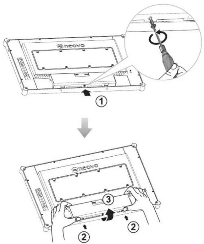 AG Neovo DR-2202 - Retrait du cache-câbles - 1