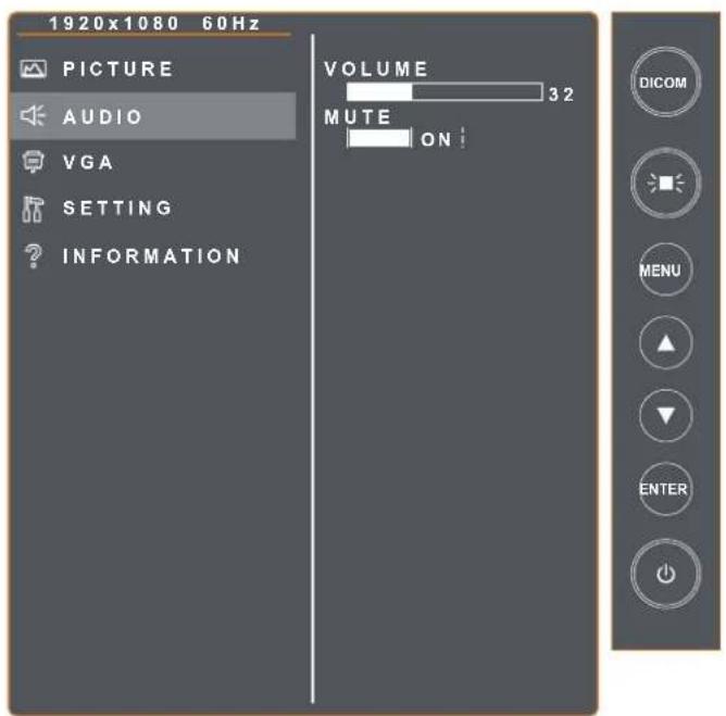 AG Neovo DR-2202 - Menu audio - 1
