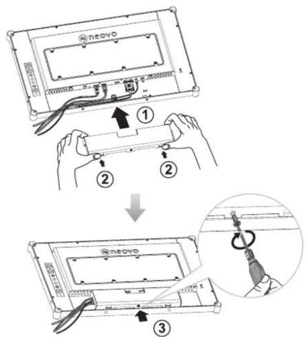 AG Neovo DR-2202 - Retrait du cache-câbles - 2