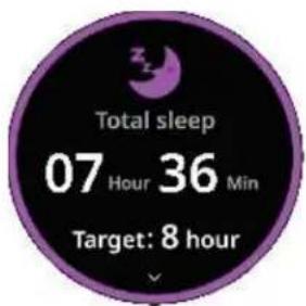 Total sleep 07 Hour 36 Min Target: 8 hour