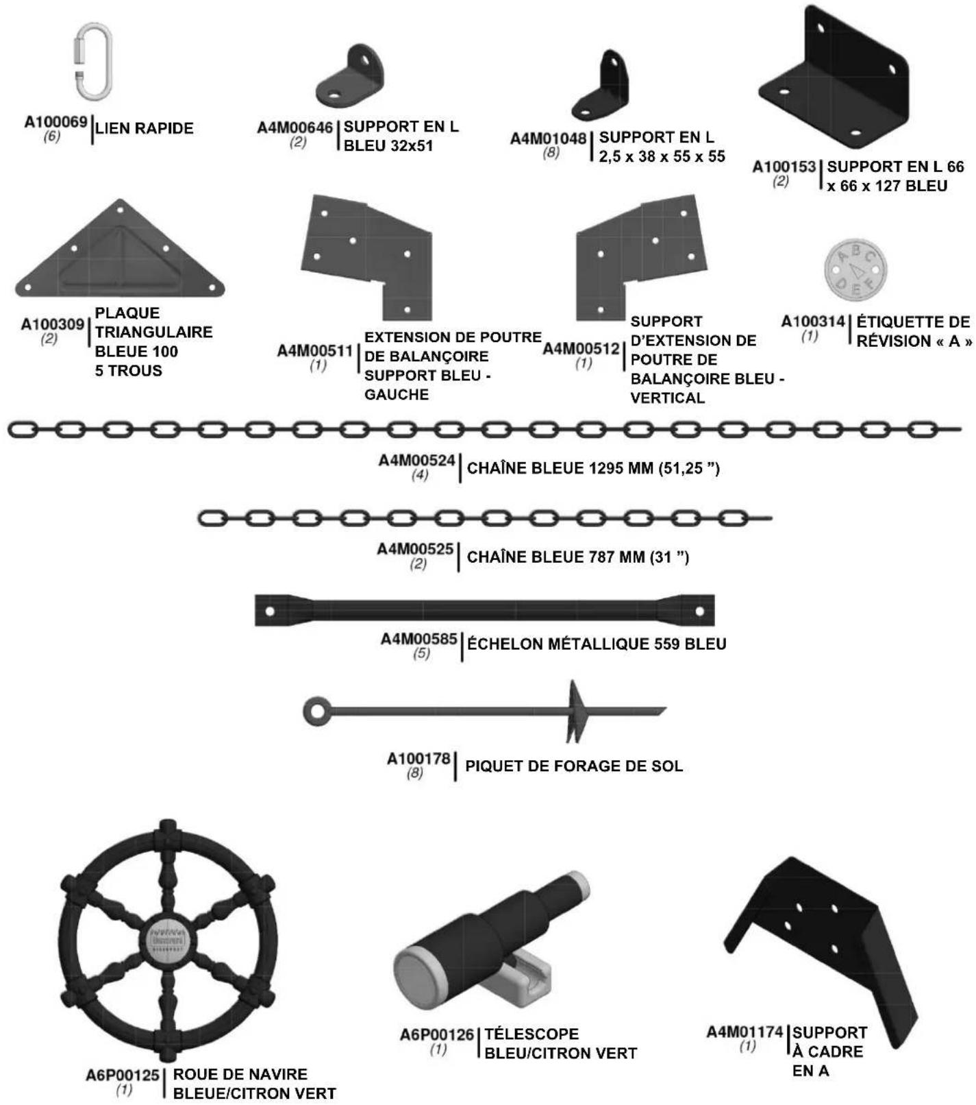 Backyard Discovery Beach Front - -Composants accessoires (pas à l'échelle) - 1