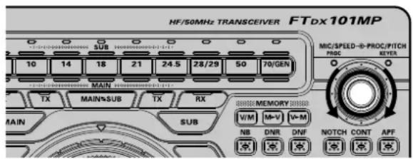 YAESU FTDX101MP - - Réglage de la vitesse du manipulator - 1