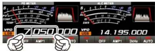 YAESU FTDX101MP - - Accord par pas de 1 MHz ou 1 kHz - 1