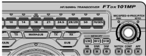 YAESU FTDX101MP - Reglage du gain du microphone - 1
