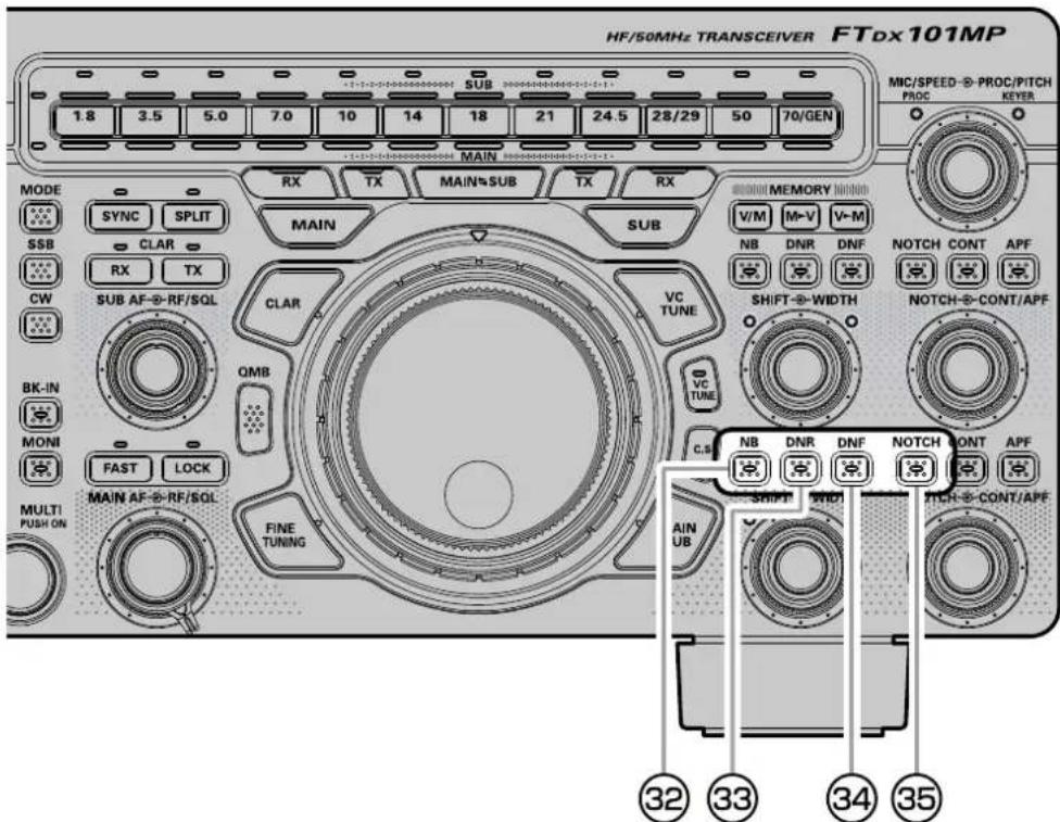 YAESU FTDX101MP - Bouton extérieur (PROC/PITCH) - 3