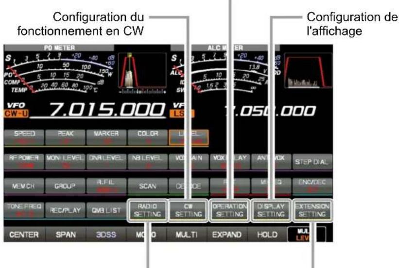 YAESU FTDX101MP - Menu de configuration - 1