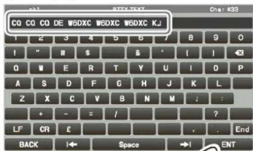 YAESU FTDX101MP - Saisie de texte - 3