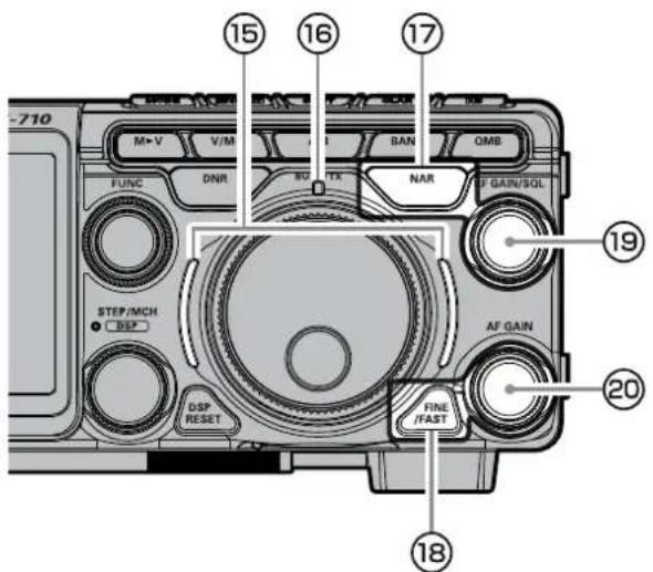 YAESU FT-710 - - Modification du numéro des canaux QMB - 1