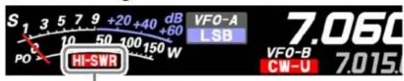 YAESU FT-710 - ④ Affichage HI-SWR - 1