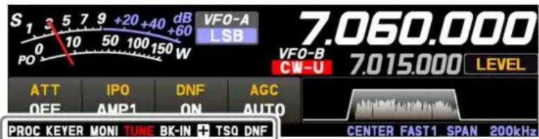 YAESU FT-710 - ⑪ Informations affichées sur l'écran du scope - 1