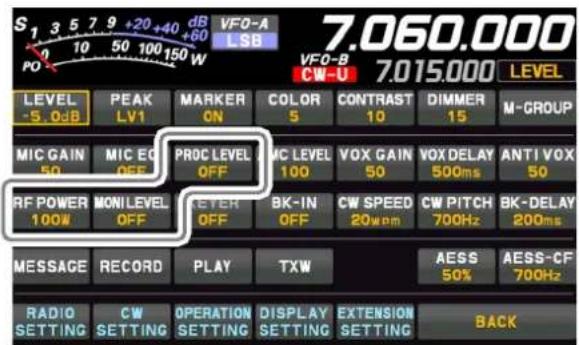YAESU FT-710 - Réglage avec le bouton FUNC - 1