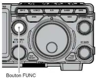 YAESU FT-710 - Réglage avec le bouton FUNC - 2