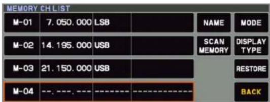 YAESU FT-710 - - Enregistrement de mémoire - 1