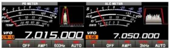 YAESU FTDX101D - ④ MONO (commutation Double/Mono) - 1