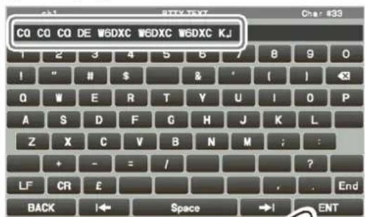 YAESU FTDX101D - • Saisie de texte - 3