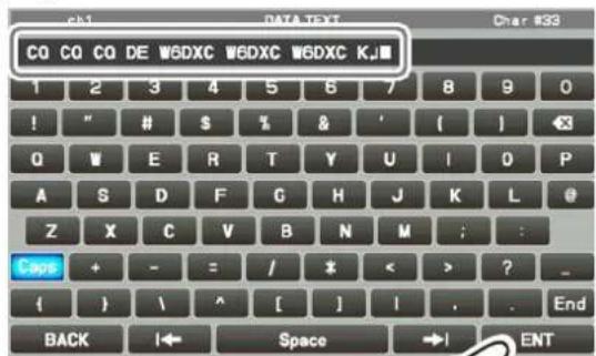 YAESU FTDX101D - • Saisie de texte - 3