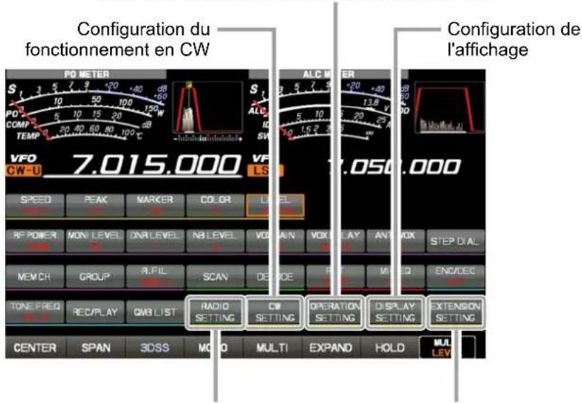 YAESU FTDX101D - Menu de configuration - 1