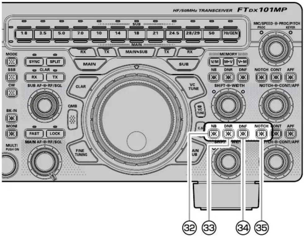 YAESU FTDX101D - Bouton extérieur (PROC/PITCH) - 3