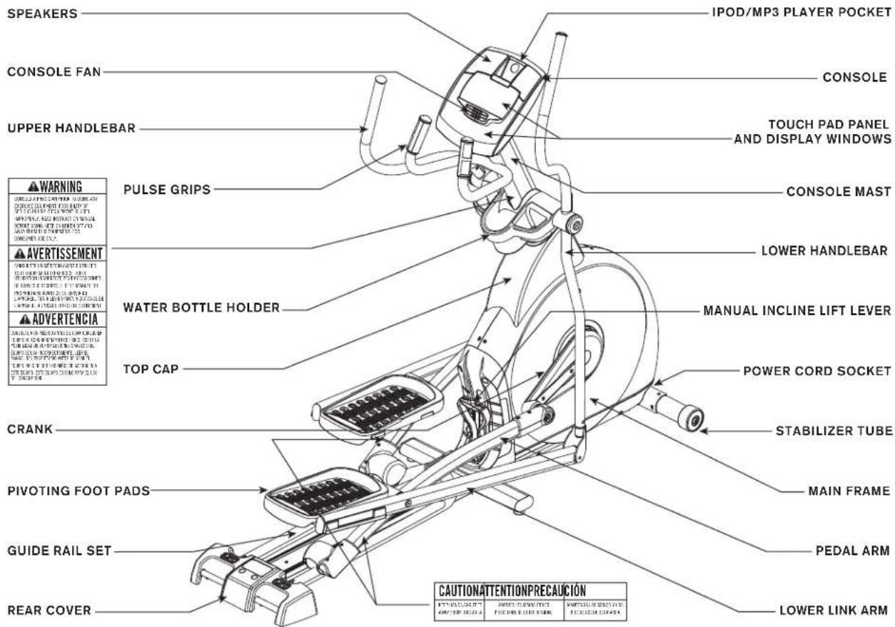 Horizon Fitness EX-79 - WARNING - 3