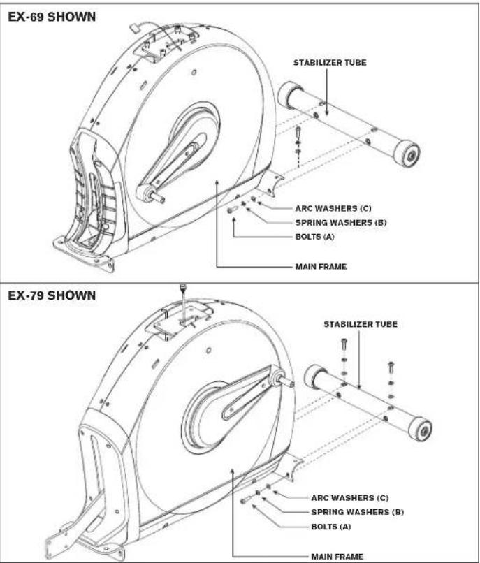 Horizon Fitness EX-79 - ASSEMBLY STEP 1 - 1