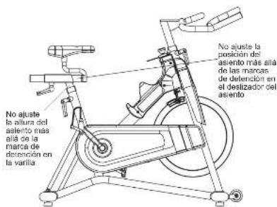 Horizon Fitness Elite IC7 - AJUSTE DEL ASIENTO - 2