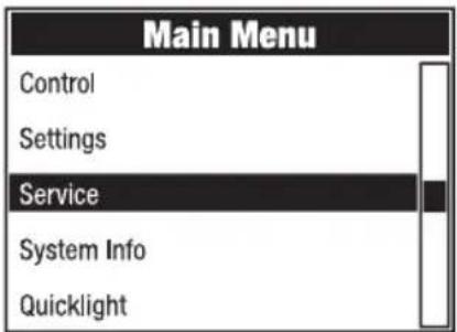 Cameo OTOS W3 - MENU SERVICE (Service) - 1