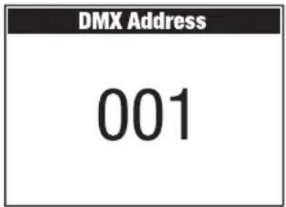 Cameo OTOS W3 - SETTING THE DMX START ADDRESS (DMX Address) - 3
