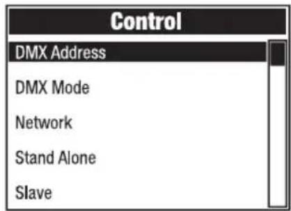 Cameo OTOS W3 - SETTING THE DMX START ADDRESS (DMX Address) - 2